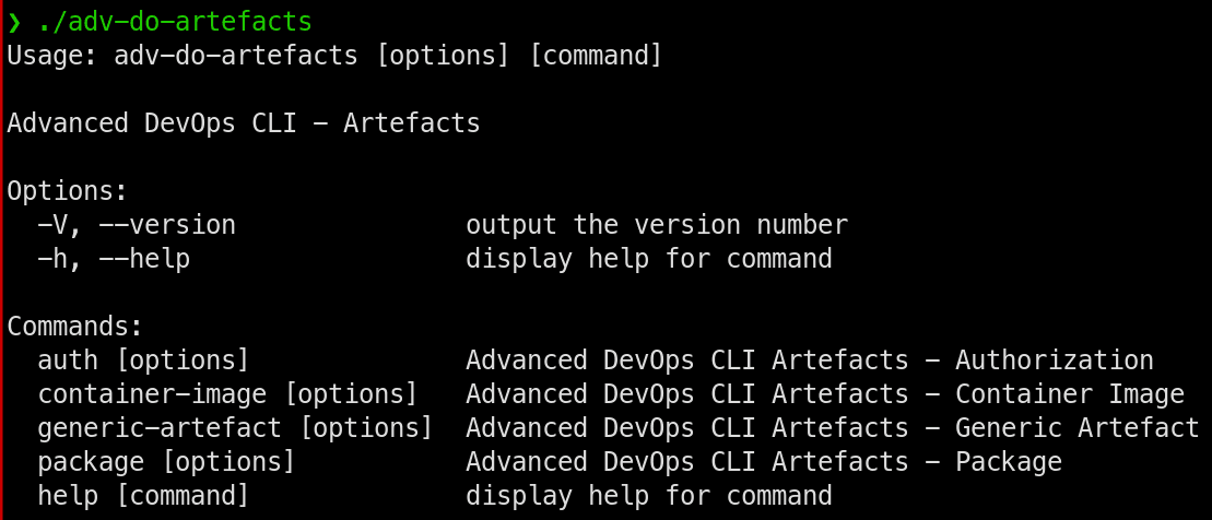 advanced artefacts cli